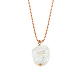 Baroque Pearl Pendant on gold chain