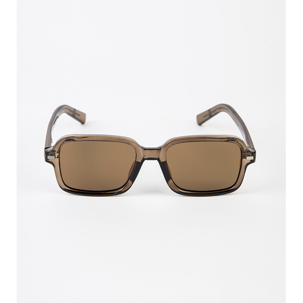 Transparent brown sunglasses with brown lens