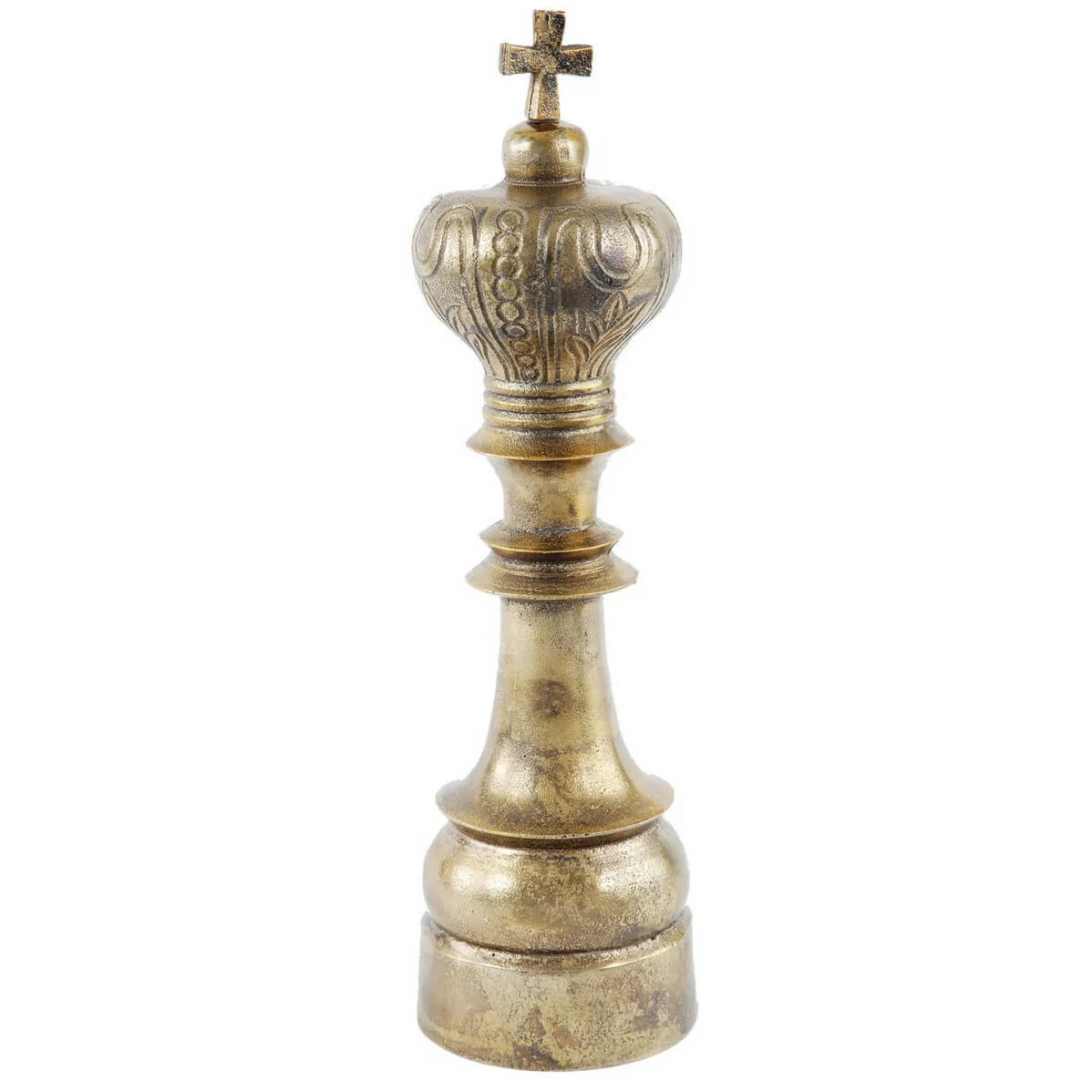 Antique Brass coloured ornamental queen chess piece