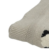 Cotton Baby blanket in a soft grey colour with white sheep and black faces