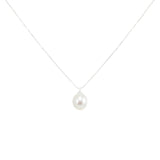 White Freshwater Pearl Pendant with Sterling Silver Chain