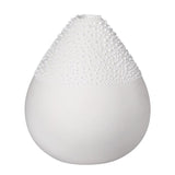 White porcelain beaded cone shape vase designed by radar