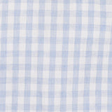 Blue and white checkered fabric pattern