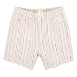 Rust, Charcoal and natural kids striped shorts