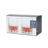 Set of 2 cut crystal whiskey glasses - gift boxed