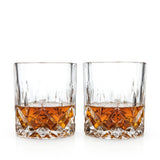 Set of 2 cut crystal whiskey glasses