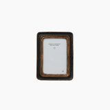 Black phopto frame with gold beaded detail on inside edge