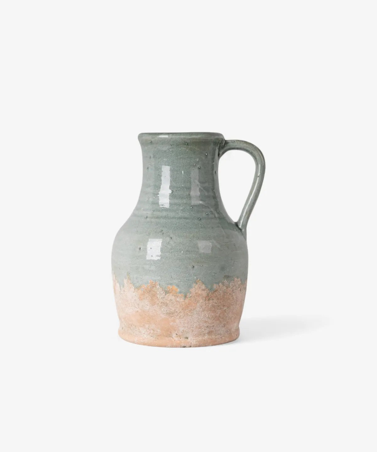 Pale Blue and Natural Terracotta jug