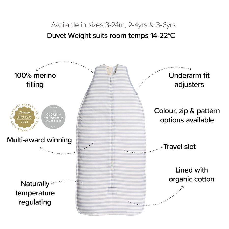 Woolbabe Duvet Front Zip 3 - 24 months