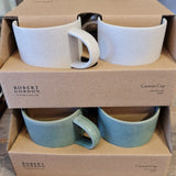 Set of 4 stackable caravan cups in a stone colour.