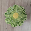 Green Daisy with yellow centre plate