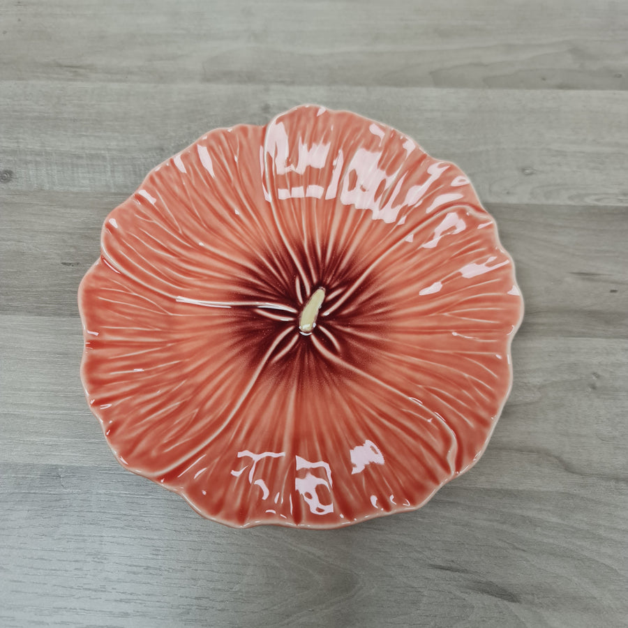 Maria Flor Hollyhock Plate | Bordallo Pinheiro
