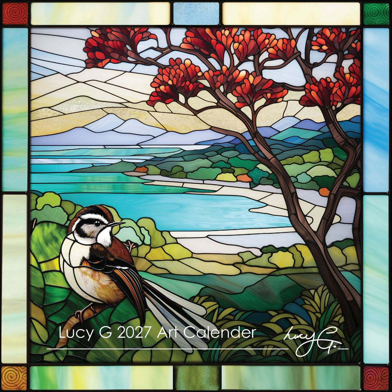Lucy Gauntlett 2027 Wall Calendar at Cerise, featuring 12 months of Lucy Gauntlett artwork. 