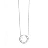 Silver chain with crystal ring pendant