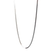 Silver chain necklace on a white background