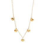 Gold necklace with small gold shells