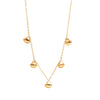 Gold necklace with small gold shells