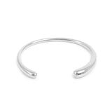 Silver bangle on a white background