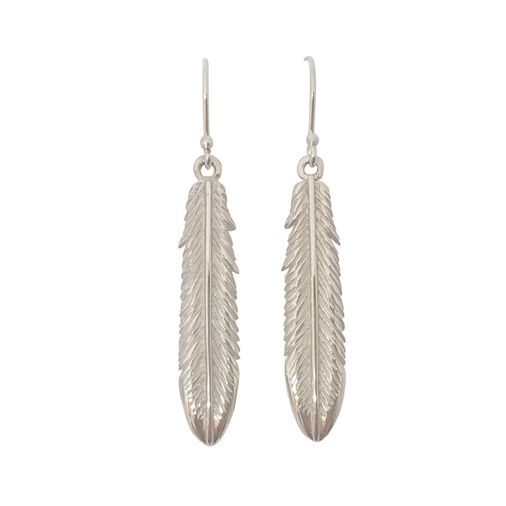 Sterling  silver fantail feather earrings