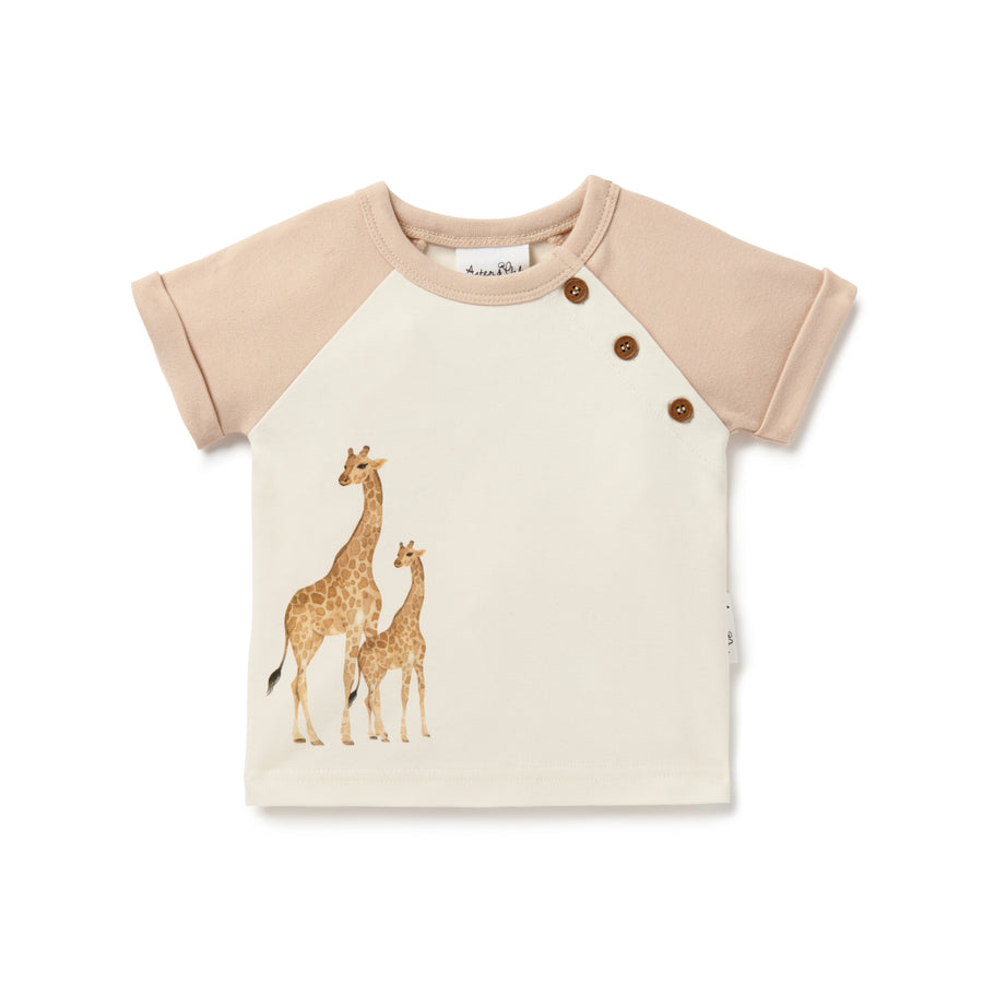 Savanna Tee with shoulder buttons
