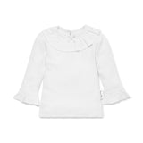 Aster and Oak White Pointelle Top