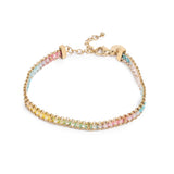A&C Oslo Colourful semi precious stones braclelet with 14K Gold plating at Cerise NZ