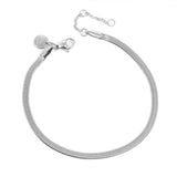 A&C Oslo Unisex Silver Snake Chain Bracelet made from pure steel for everyday use.  Measures 17cm long and has a 5cm extension chain at Cerise NZ.