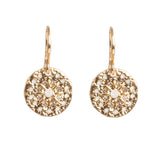 New for 2026 at Cerise are the A&C Oslo Solstice Gold Hook Earrings with   gorgeous little opal stones and crystals set in a 14K gold plated steel disk.  These earrings are from the Shimmer collection and oh, so feminine.
The Shimmer Collection features white opal stones and bohemian details to bring out the beauty in the natural and imperfec. These pieces are great to match with feminine and bohemian fashion trends and are 14K Gold plated.

Earring measures 25mm.

14K Gold plated steel