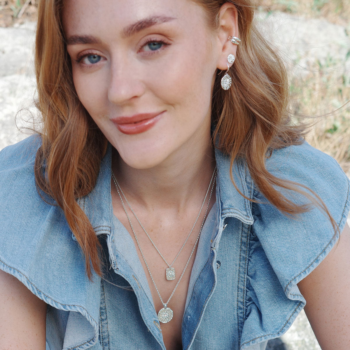 New at Cerise for 2026 the A&C Oslo Solstice Silver Stud Earring with its gorgeous little opal stone is so feminine with a little bit of boho on the side. Teams up beautifully with other earrings to create a layered look.
The Shimmer Collection features white opal stones and bohemian details to bring out the beauty in the natural and imperfect. 
The Stud measures 8mm diameter and is made from silver plated steel.