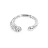 A& C Oslo Soft Silver Crystal Ring at Cerise. Made from Pure steel atiny crystals, this ring looks great layered on any finger.