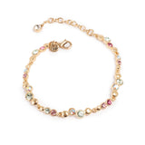 A&C Oslo Sweet Droplets Multistone Bracelet with 14k Gold plate beads measures 18cm plus 3cm extension at Cerise NZ