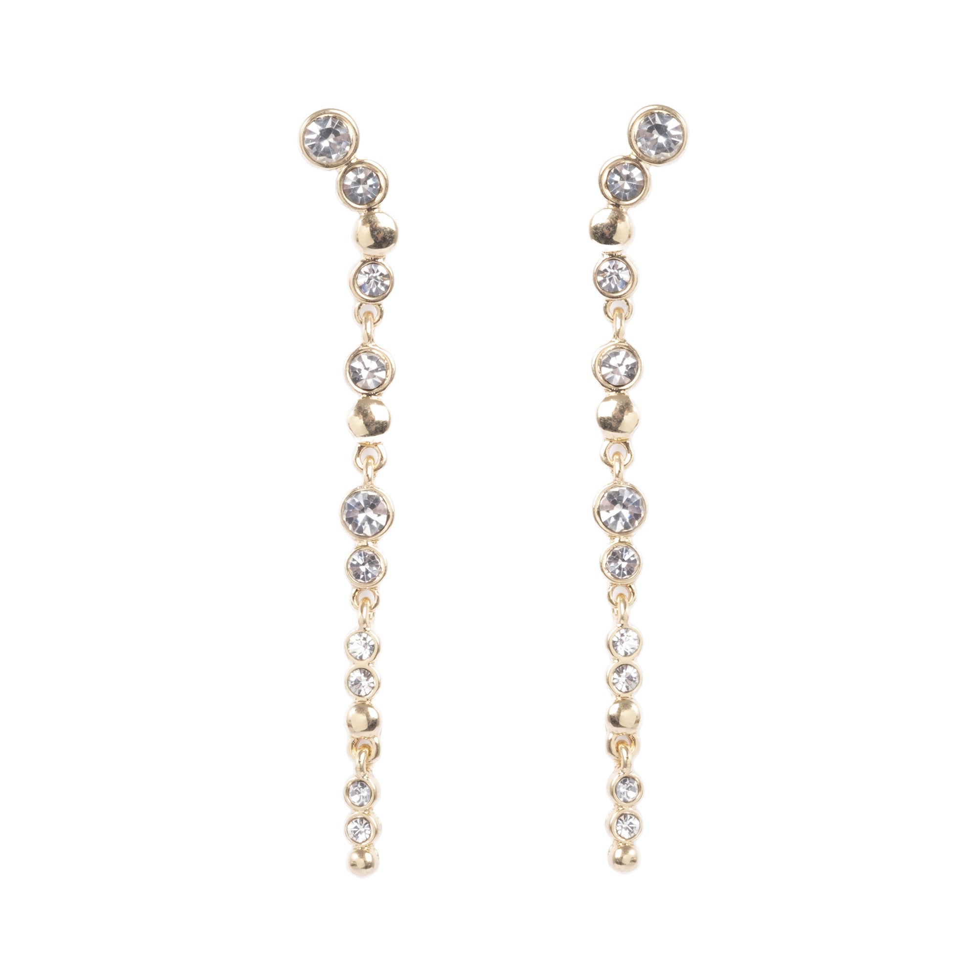Beautiful new season earrings from A&C Oslo. Our beautiful, sparkling Sweet Droplets collection features a drop of crystal stones and 14K Gold Plate bead droplets hanging in delicate harmony from a stud base at Cerise NZ.