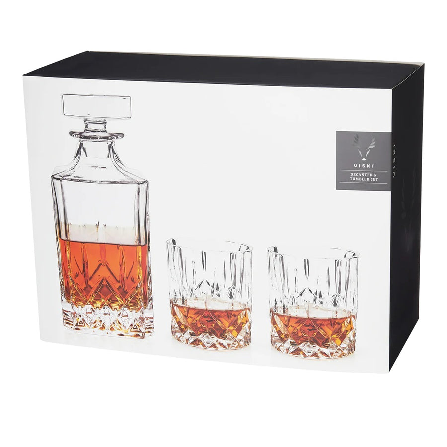 Admiral crystal decanter and tumbler set