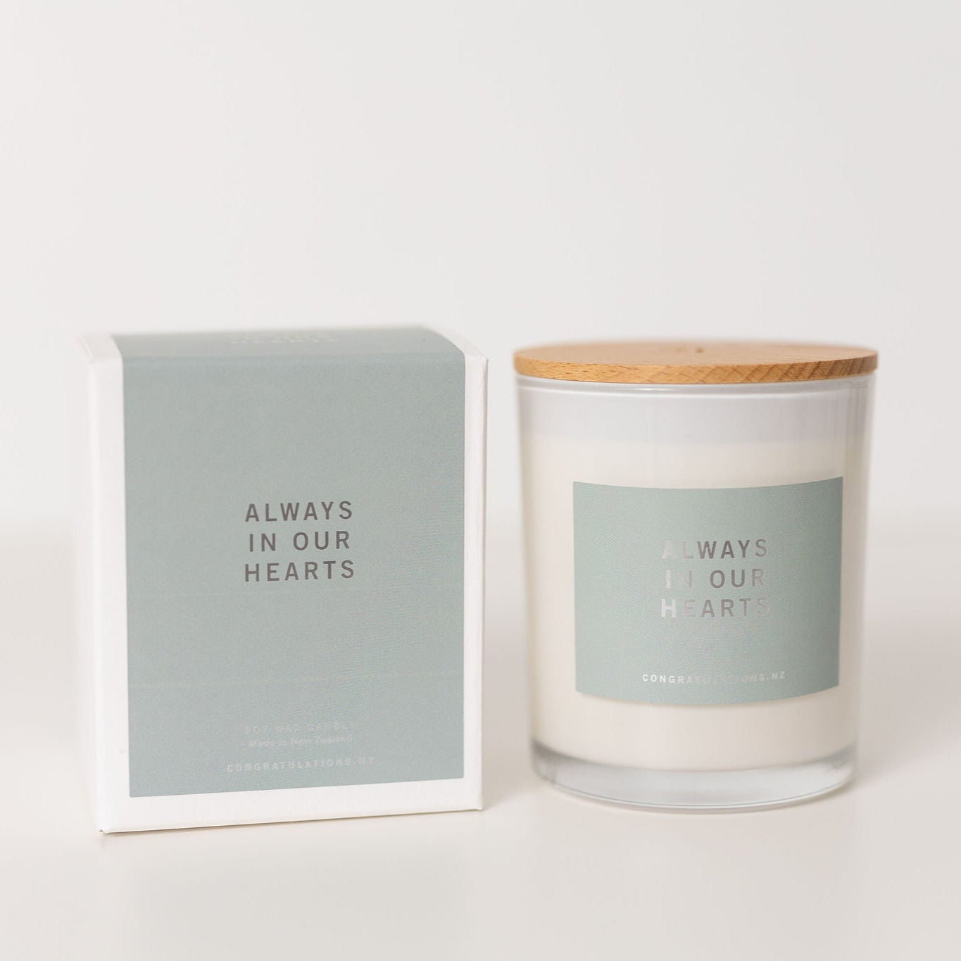 Always in our Heart5s, memorial or sympathy candle