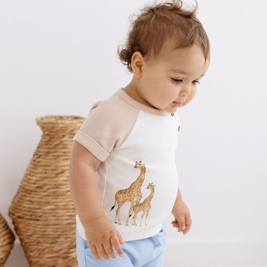 Savanna tee with buttons natural