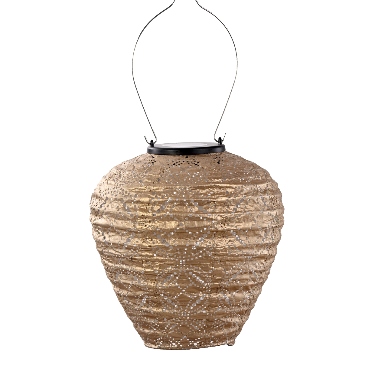 Lumiz soalr lantern balloon 20cm in Gold Mandela