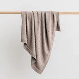 Billie Baby Blanket in organic cotton in Mushroom  coiour