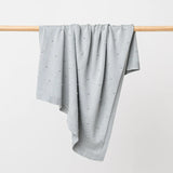 Billie Baby Blanket in organic cotton in Sea coiour
