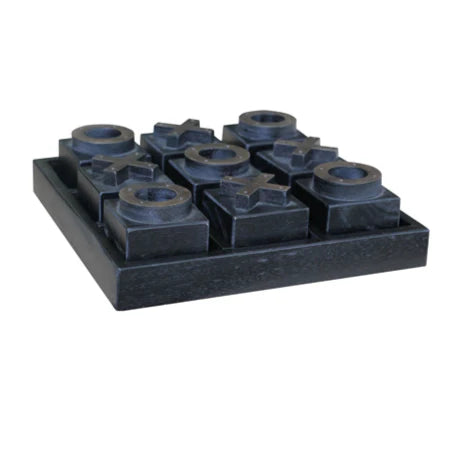 Wooden noughts and crossed set in black  colour