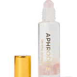 Bopo perfume oil roller in aphrodite fragrance with rose quartz crystal roller