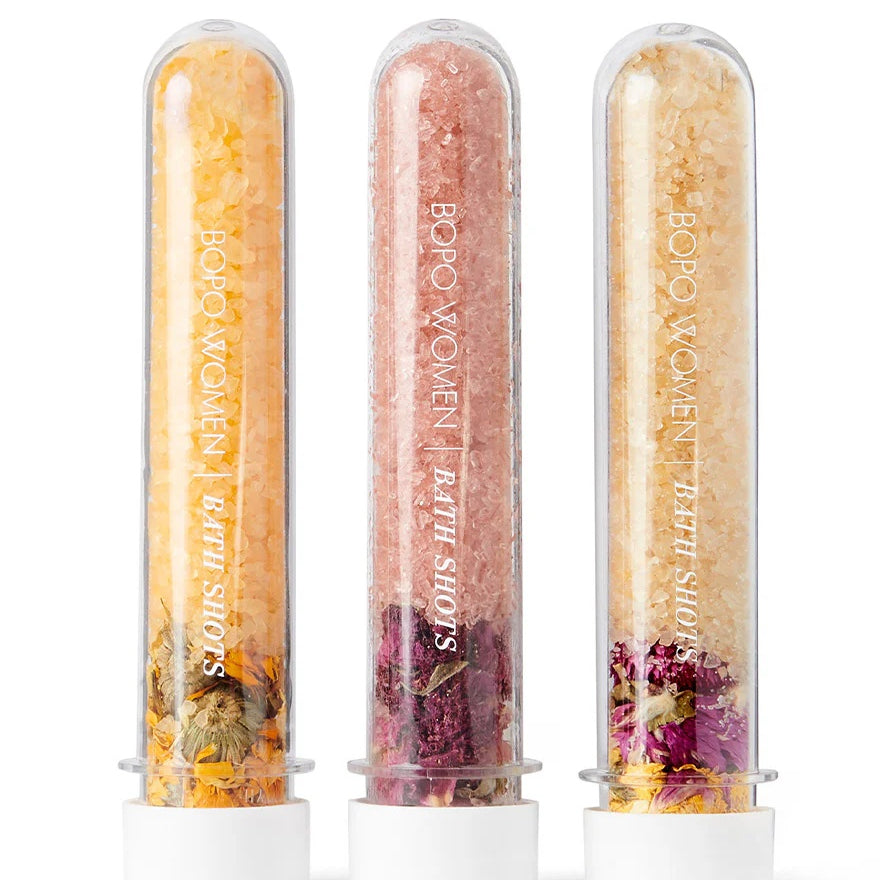 Bopo women Bath Trilogy includes Set of three Bath salts shots