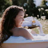 Botanical Citrus Flower & Watermint Bubble bath at Cerise. Create a luxurious foamy bath ritual in your own home with this beautifully scented bubble bath made in New Zealand.
