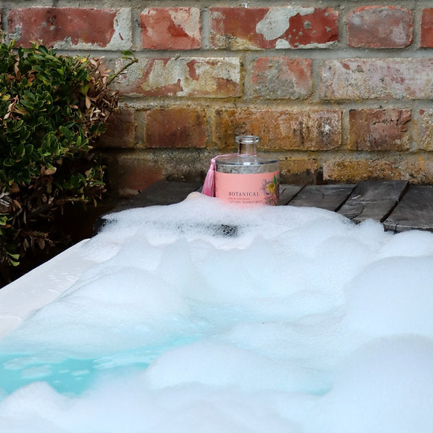 Botalnical Rose & Wildflower Bubble Bath at Cerise.  Buy in a large 500ml glass bottle.  Beautiful Floral fragrance and lots of foamy bubbles !