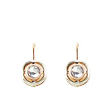 Simply Italian Bright Crystal hook earrings wth sterling silver surreound and 18 ct rose gold plating
