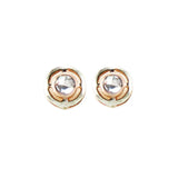 Simply Italian Bright Crystal stud earrings wth sterling silver surreound and 18 ct rose gold plating