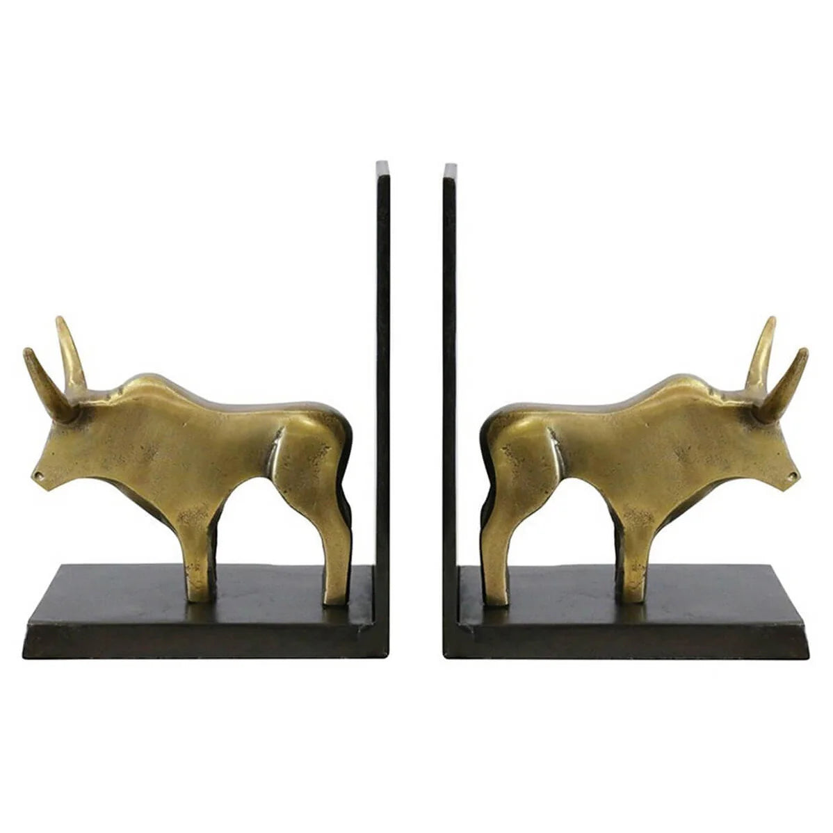 Brass colourd aluminium bookends