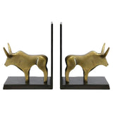 Brass colourd aluminium bookends