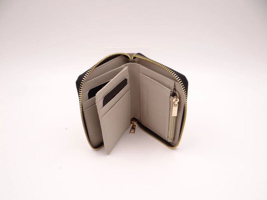 Leather Zip Wallet for Card/Coin and Notes