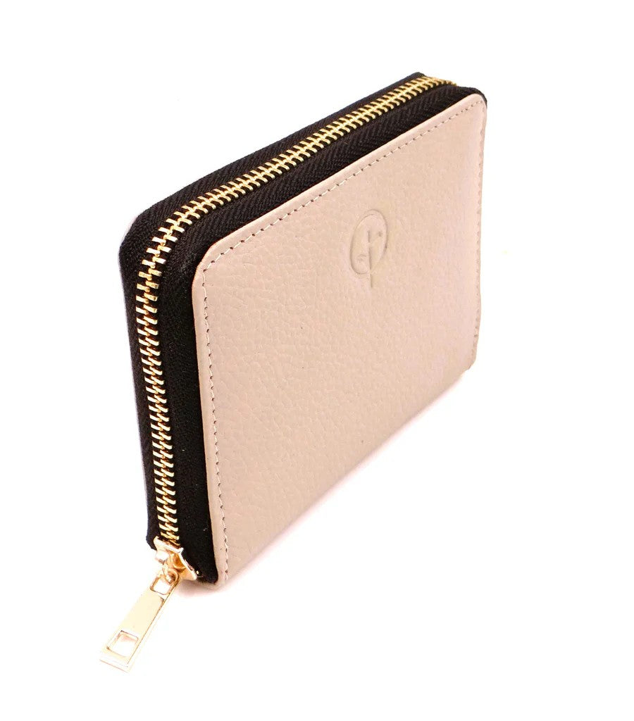 Leather Zip Wallet for Card/Coin and Notes
