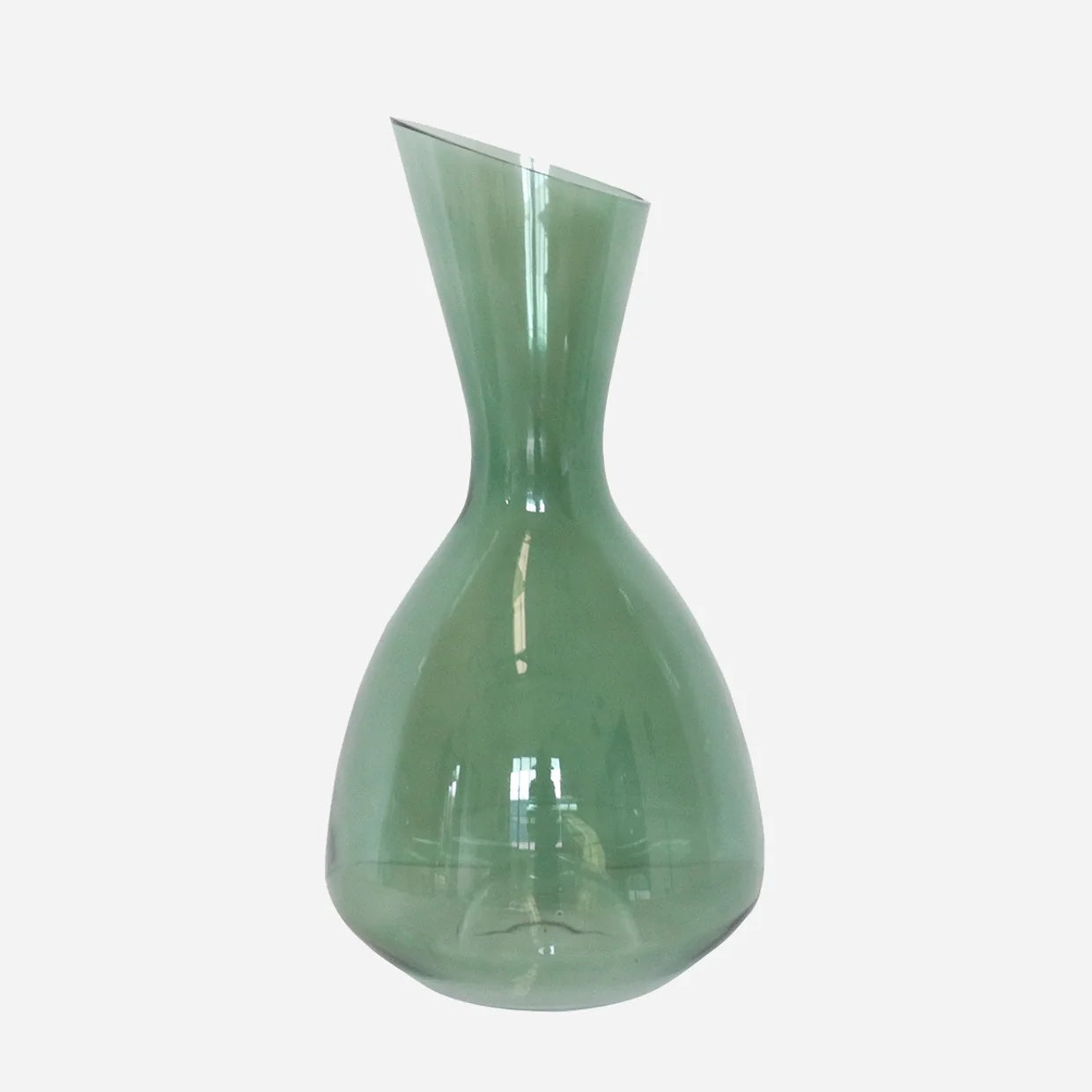 CC Inteiriors Fino Verde Wine Decanter at Cerise.  Dark Green Handblown Glass.